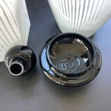 2 vases en verre d’art de Murano Vetriarte signés, Italie 1988