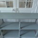 Console vintage 3 plateaux vert de gris