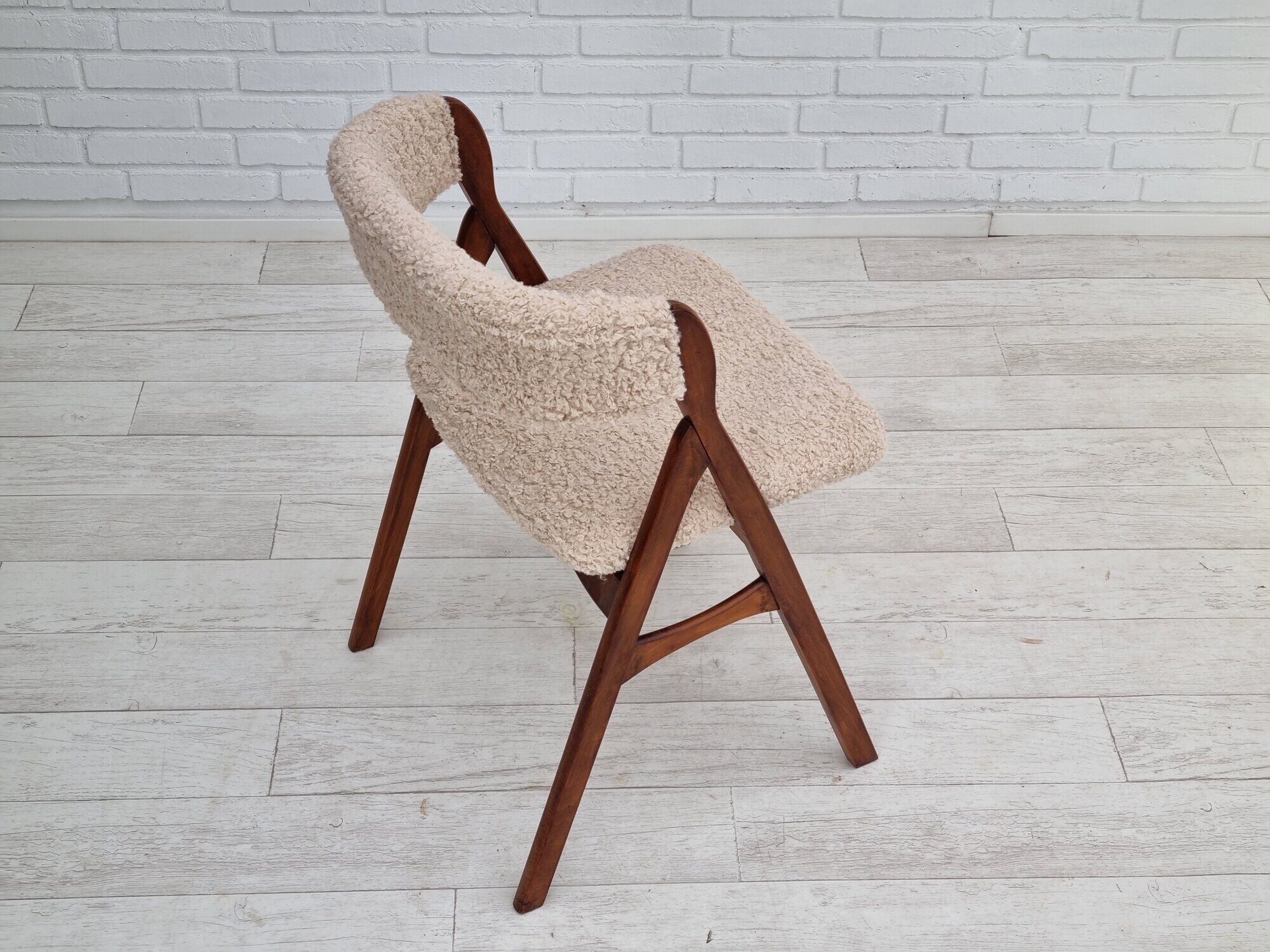 60s, Danish design by Henning Kjærnulf, reupholstered chair, model 71
