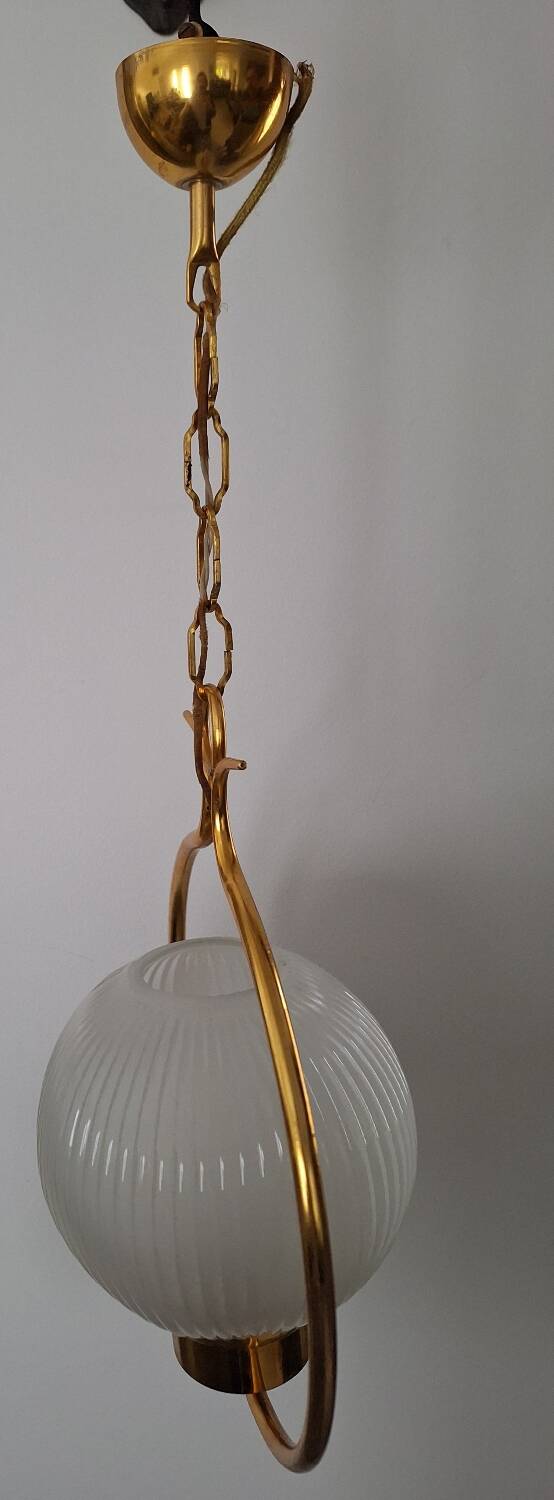 Hollywood regency sphere pendant light