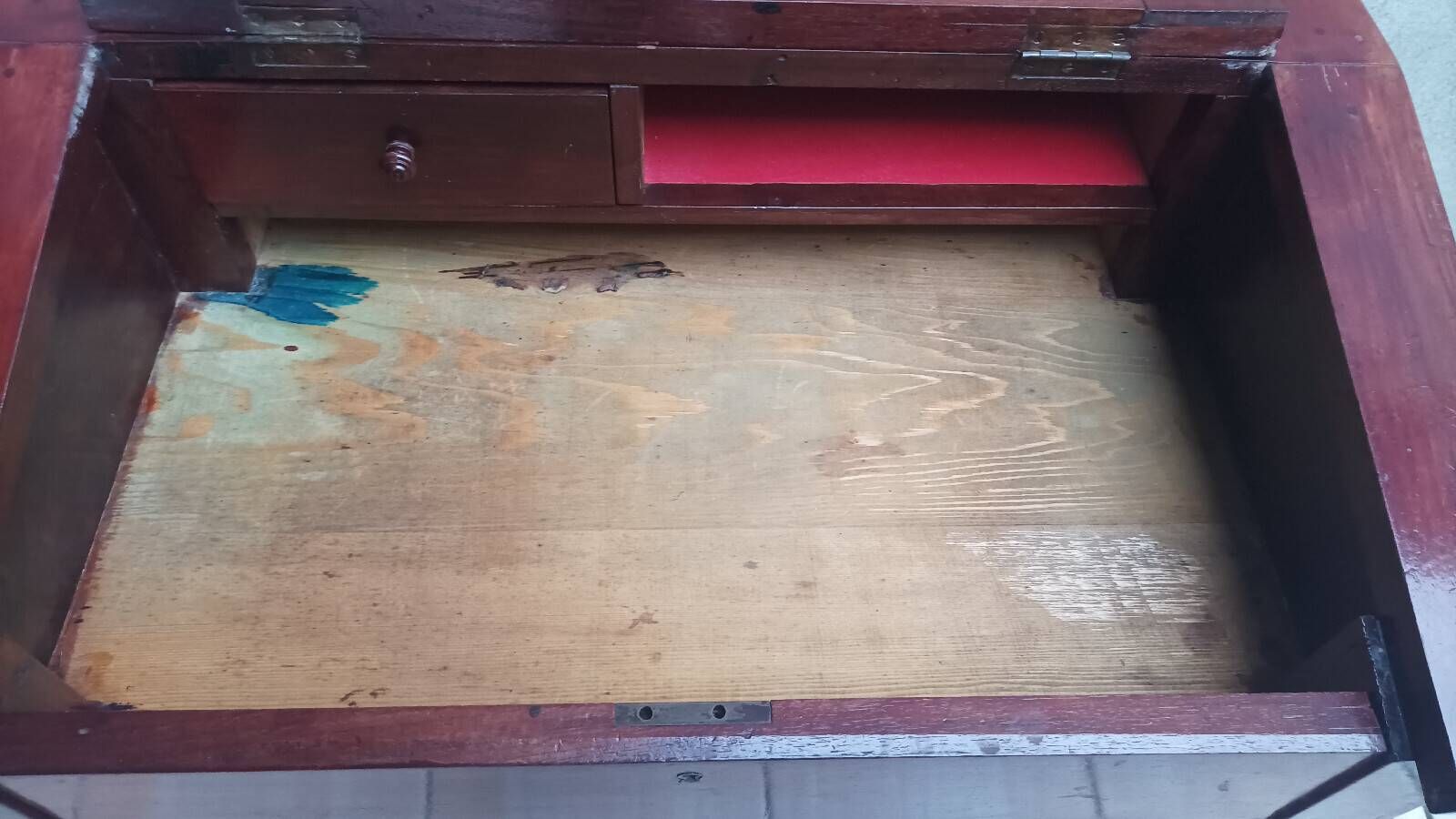 19th-century walnut writing desk