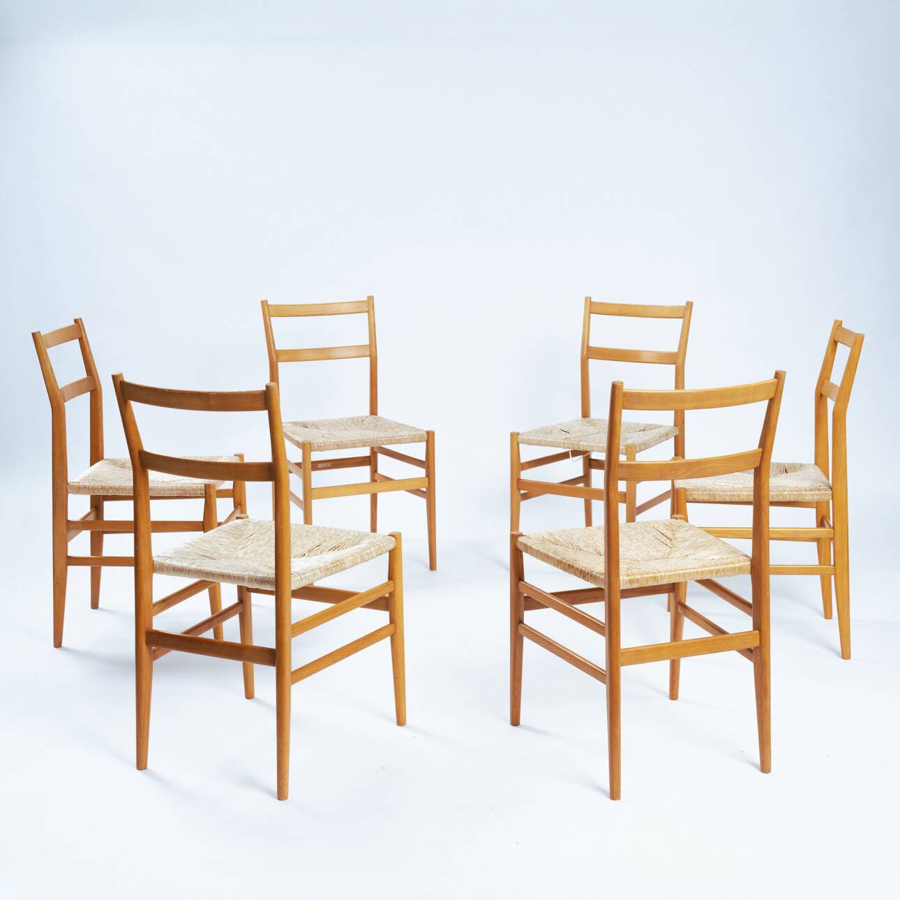 Chaises Gio Ponti Cassina Leggera, set de 6, Italie 1956