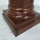 Antique walnut column stand
