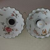 Lot de 2 lustres en faïence
