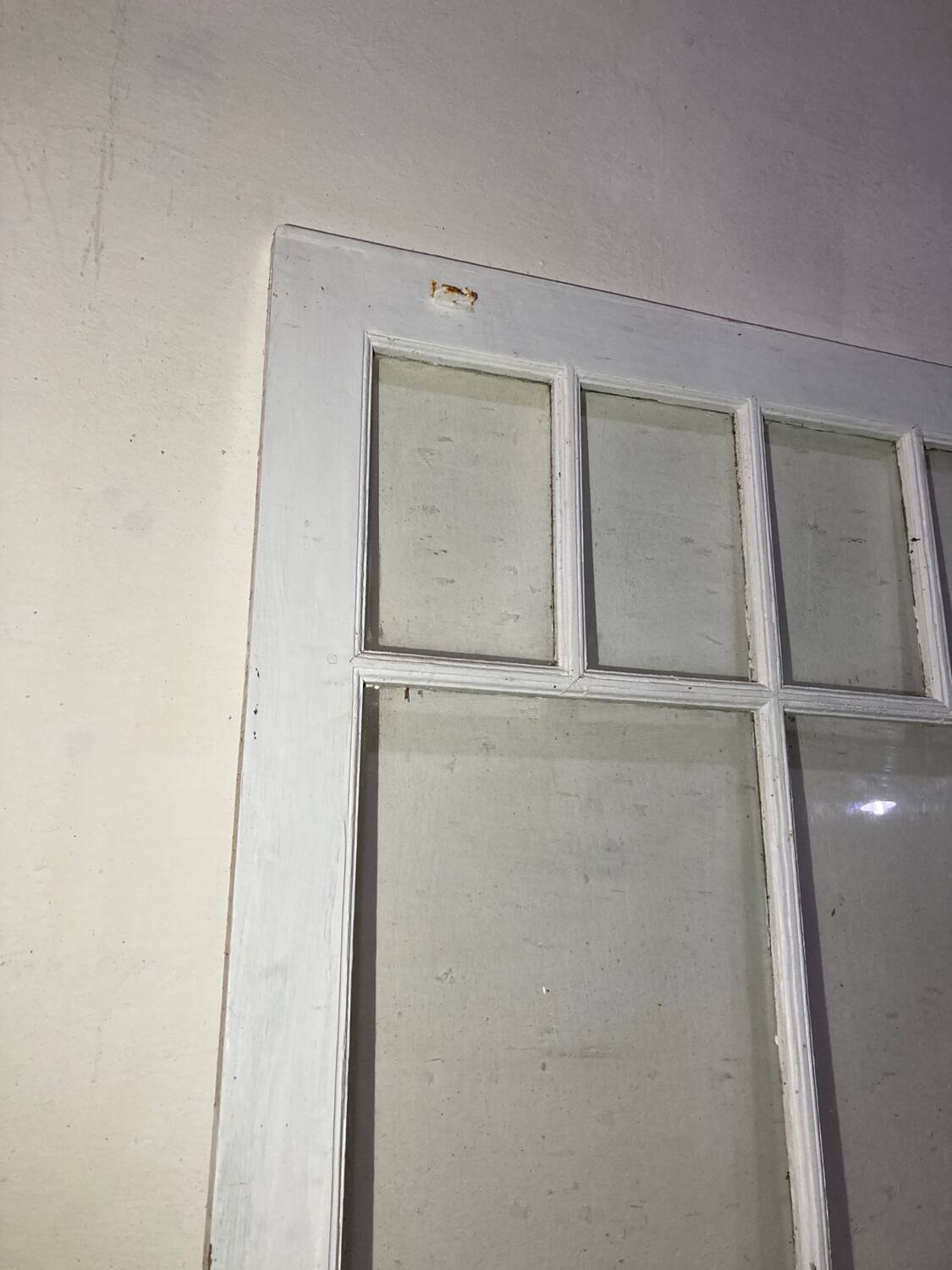 Porte vitrée ancienne style verrière atelier blanche