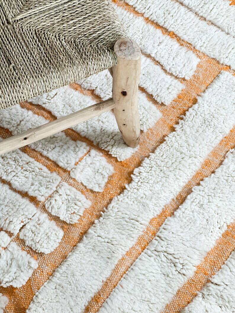 Handmade Moroccan Beni Ourain rug, 150/250cm