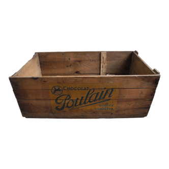 Poulain chocolate wooden box