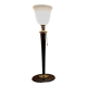 Large MAZDA 1950 Lamp Opaline Tulip/wood/metal