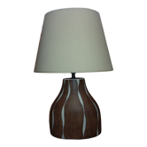 Lampe céramique + abat-jour beige