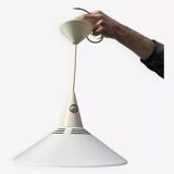Pendant light 1980 white metal