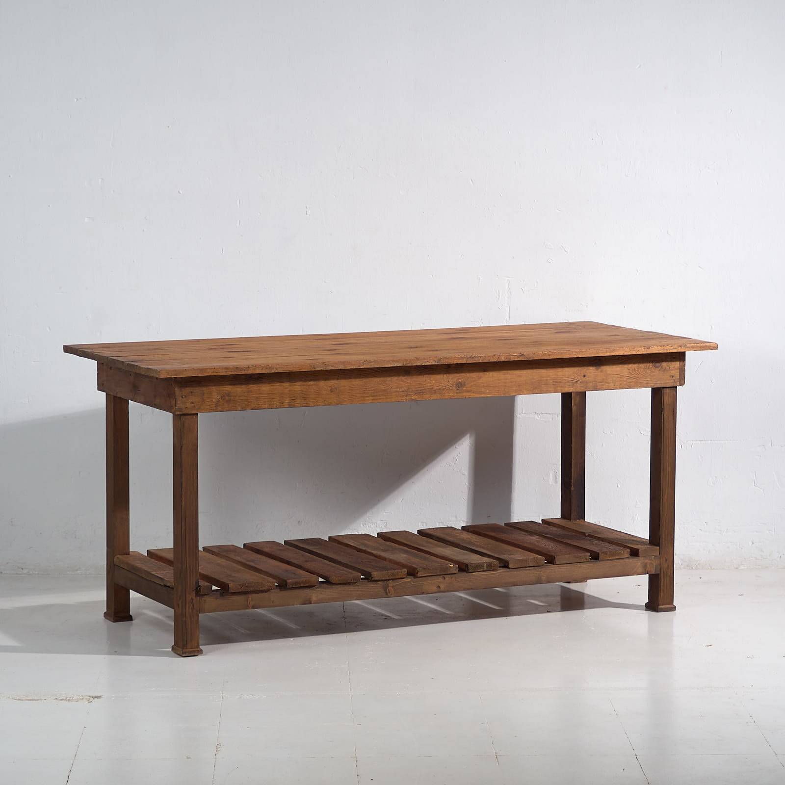 Antique solid wood kitchen island (c.1920) #5