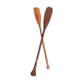 Pair of vintage wooden oars