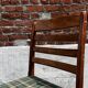 Lot of 3 vintage checkered wood and fabric chairs.