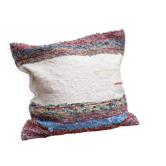 Handwoven cushion cover made from recycled cotton