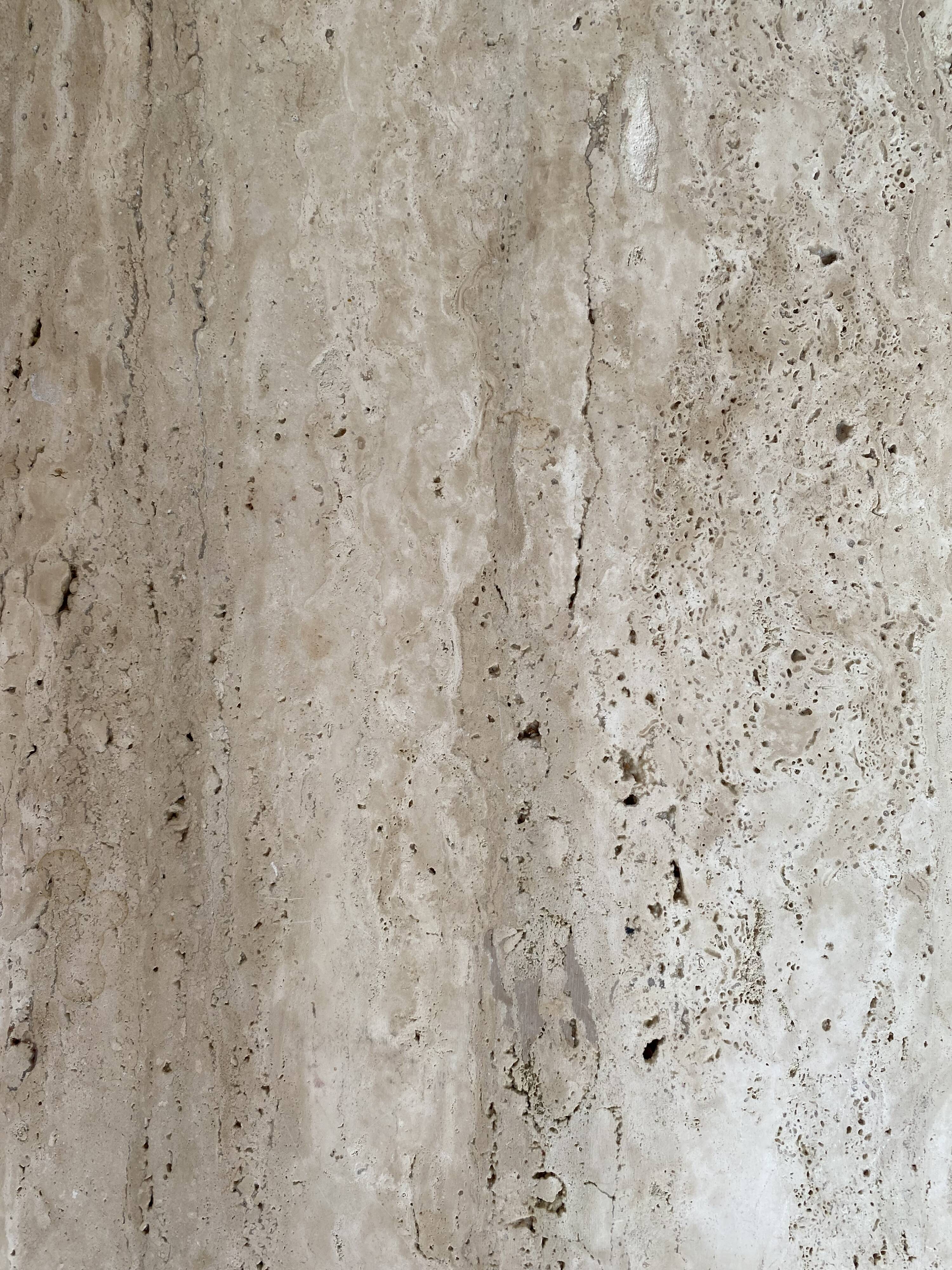 Omega Circular Coffee Table Natural Travertine - 80cm D