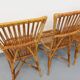 Set of 4 vintage Audoux Minet rattan chairs from the 1950s and 60s.