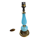 Blue opaline lamp and brass