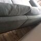 Sky blue ribbed 3-seater sofa