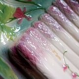 St Clément France majolica asparagus tray in slip
