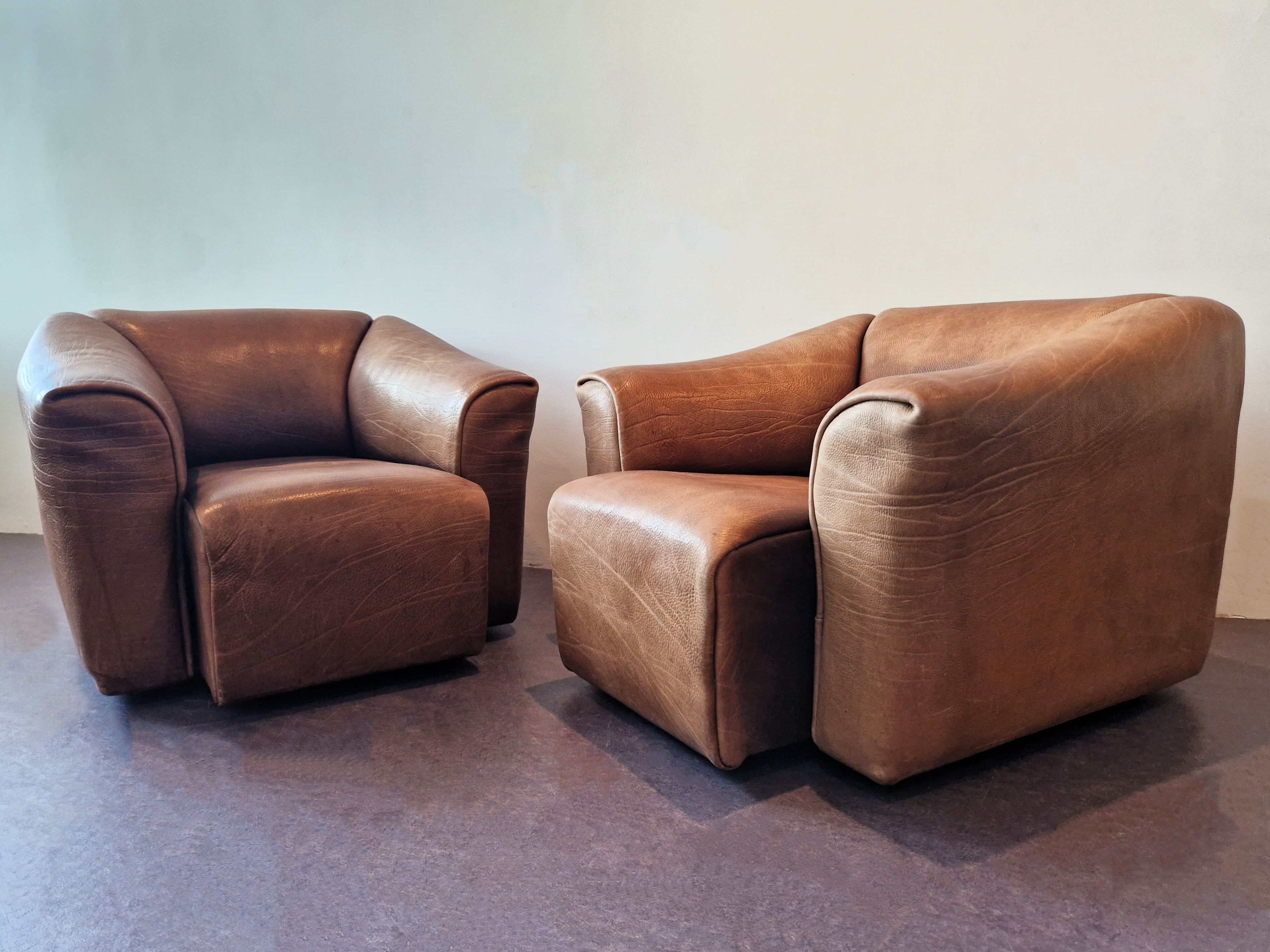 DS-47 brown leather lounge chair by De Sede, Switzerland 1970's