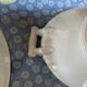 Antique porcelain vegetable dish made of "bamboo"