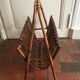Vintage rattan magazine holder