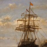 Great Seascape Painting Signed And Dated 1895