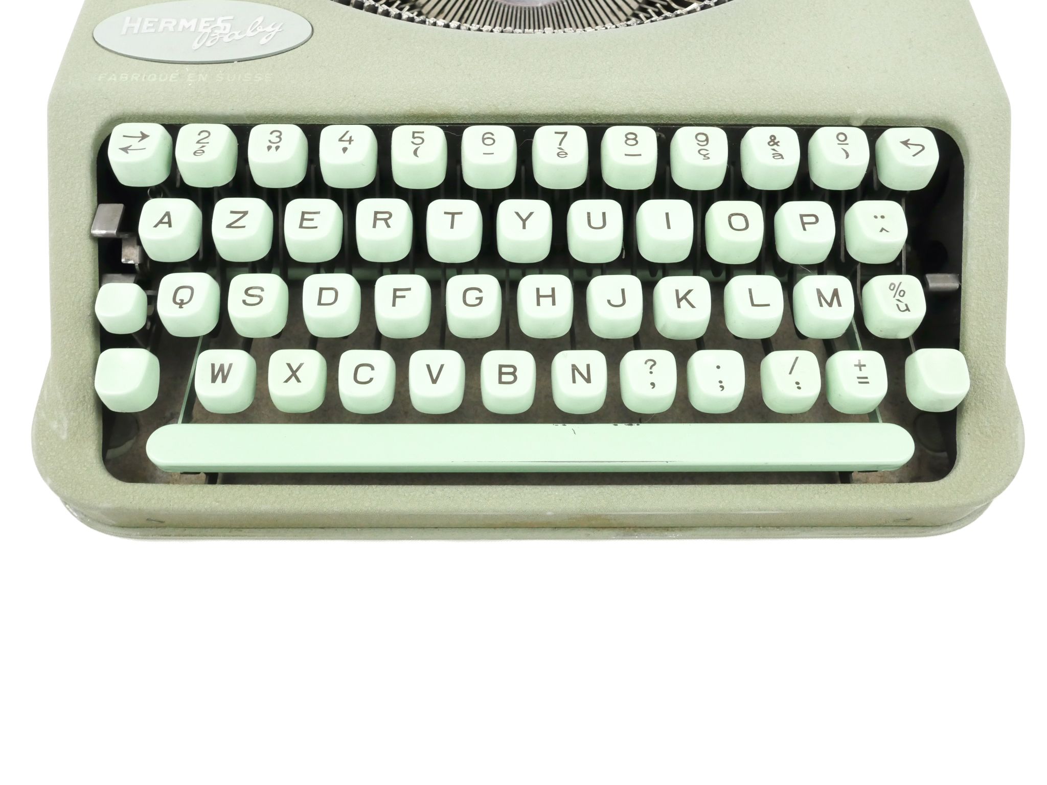 Hermes Baby green lime typewritter revised new ribbon