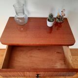 Small vintage bedside cabinet with compass legs