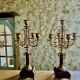 2 chandeliers en marbre et bronze époque Napoléon III