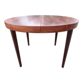 Round table with integrated extensions, rosewood. 1970
