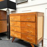 Vintage chest of drawers with compass feet