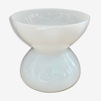 Diabolo vase in white glass XL Anne Nilsson for Ikea