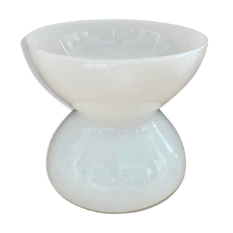 Diabolo vase in white glass XL Anne Nilsson for Ikea