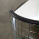 Vintage ebonised oak and mirror mosaic side table
