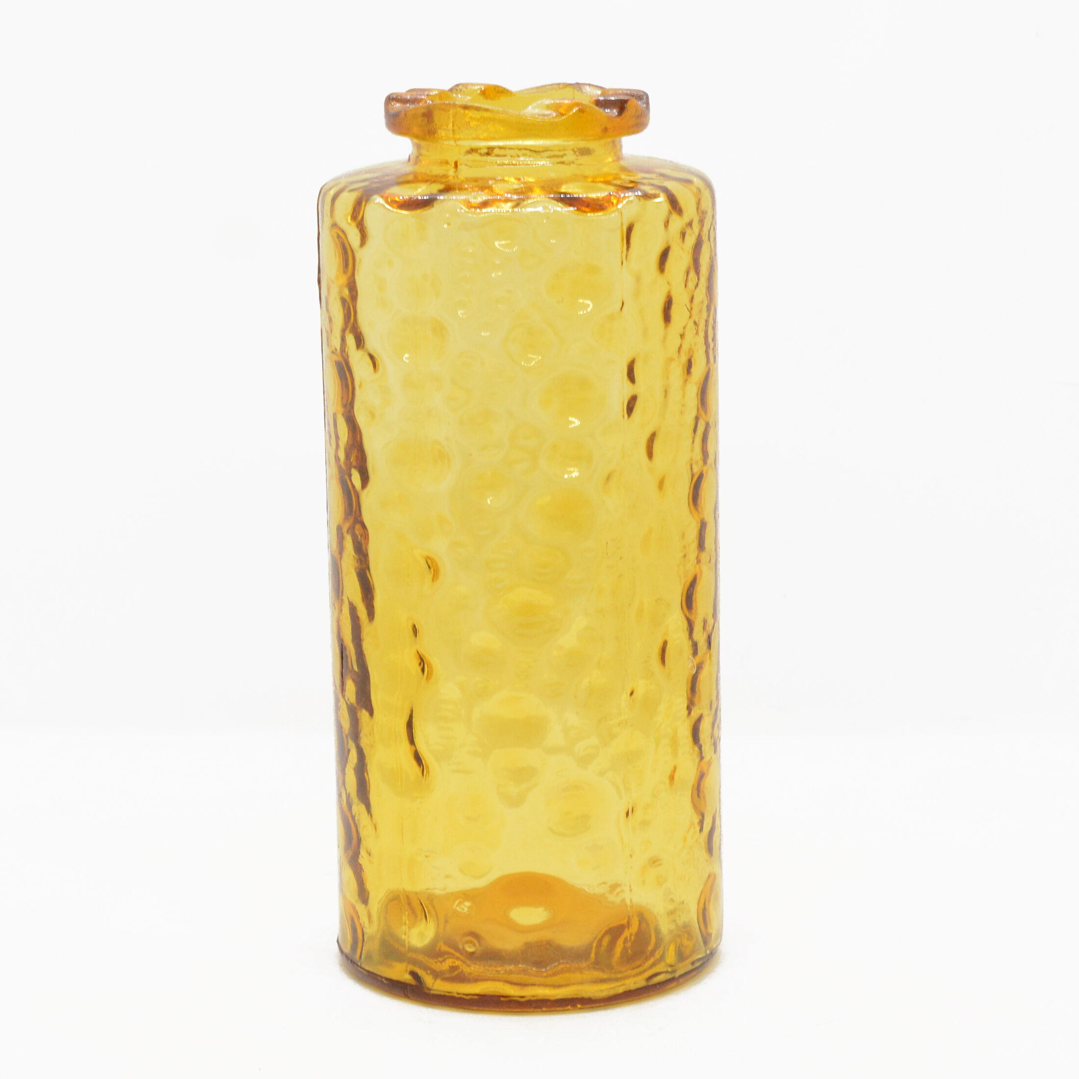 1970s honey glass vase, Hirschberg, Germany