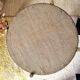 Vintage rattan side table with two round tops – 1960