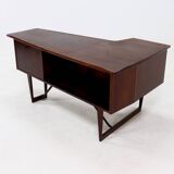 Rosewood Boomerang Desk by Peter Løvig Nielsen for Hedensted Møbelfabrik Denmark 1950s