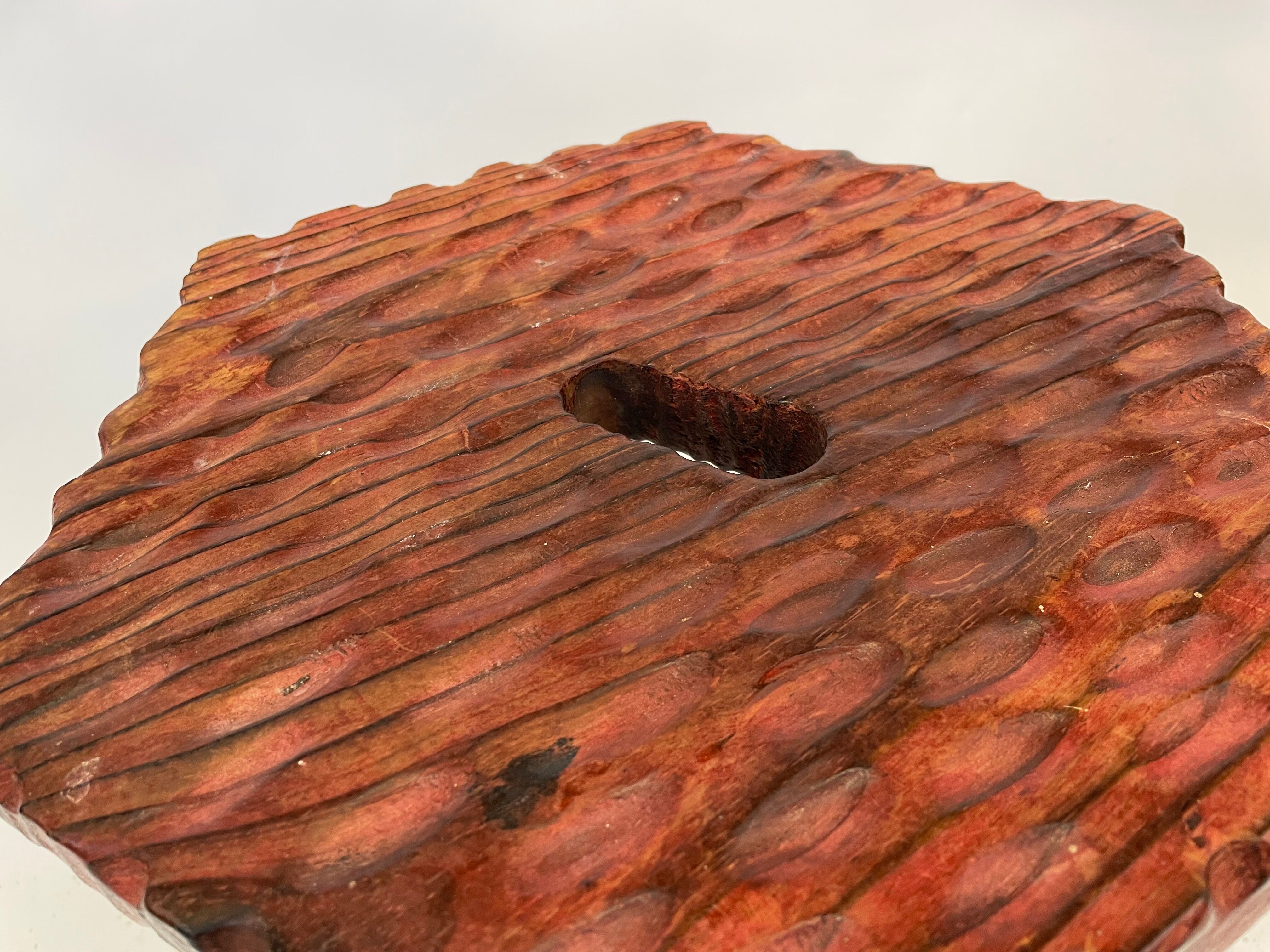 Vintage brutalist stool side table minimalistic