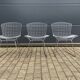 3x original Knoll Bertoia side chairs chroom