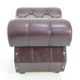 Mid-century leatherette stool with wheels, 1970