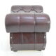 Mid-century leatherette stool with wheels, 1970