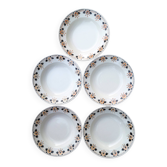 Old soup plates, "Françoise" model, Badonviller factory