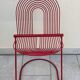 Swing Chair Jutta and Herbert Ohl Rosenthal Lübke 1982 Lacquered Red Steel
