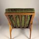 Fauteuil scandinave – revêtement vert, bois de hêtre, vintage