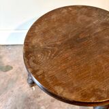 Turned wooden tripod stool