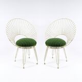 Set of 2 French garden chairs, 1950s