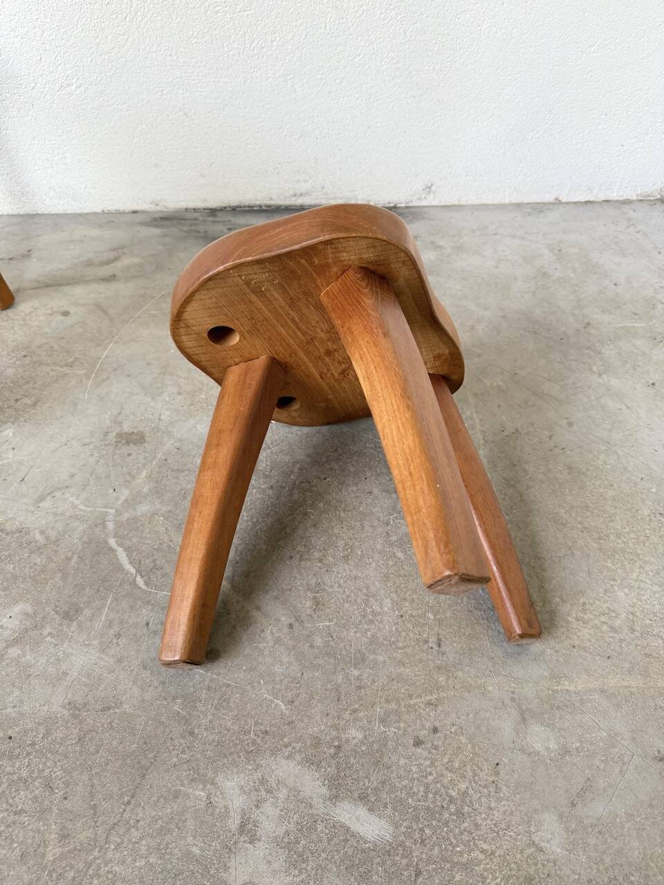 Pair of Henri Bataille oak stools