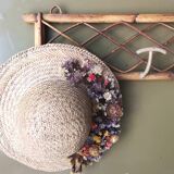 Rattan coat rack