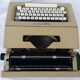 Olivetti lettera 25 typewriter, 1970s, with its carrying case